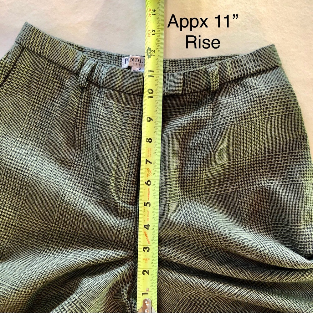 Pendleton Glen Plaid Wool Pants Green Black (2 Petite) - Picture 7 of 15